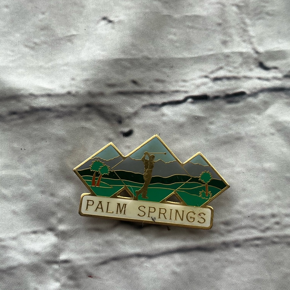 Palm Springs Souvenir magnet - Green and Gold